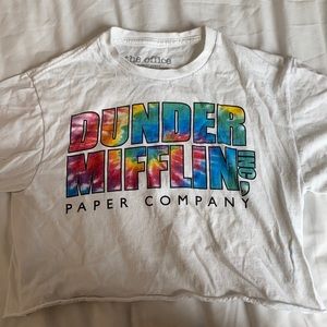 The Office tie dye crop top